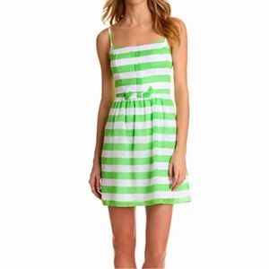 Lilly Pulitzer green and white Antonia stripe dress